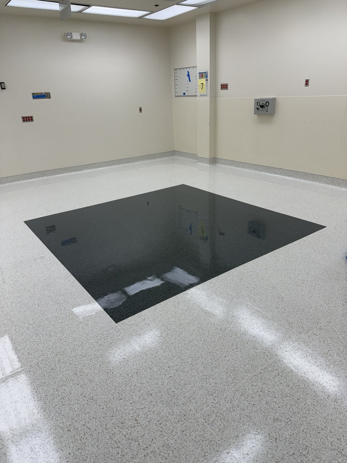 Finished operating room floor
